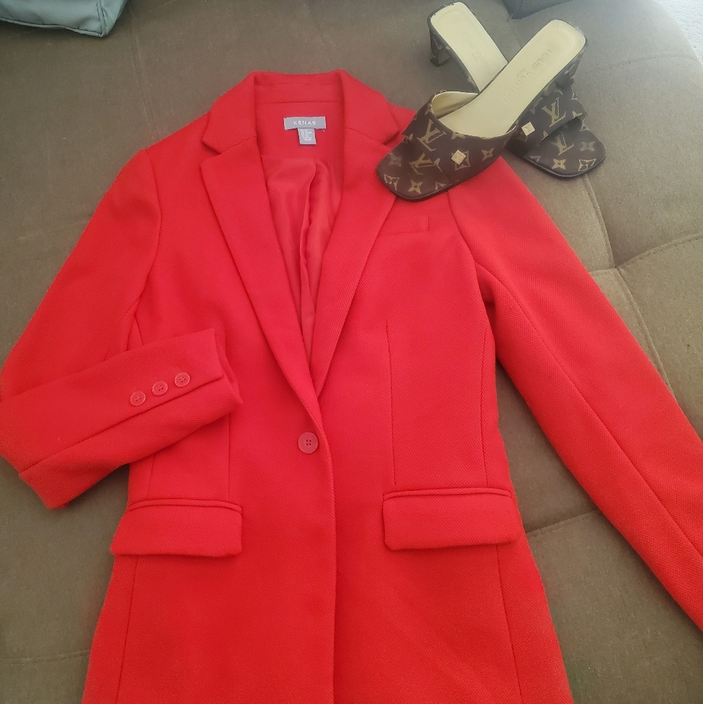 Kenar Single Button Waffle Weave Blazer - image 1